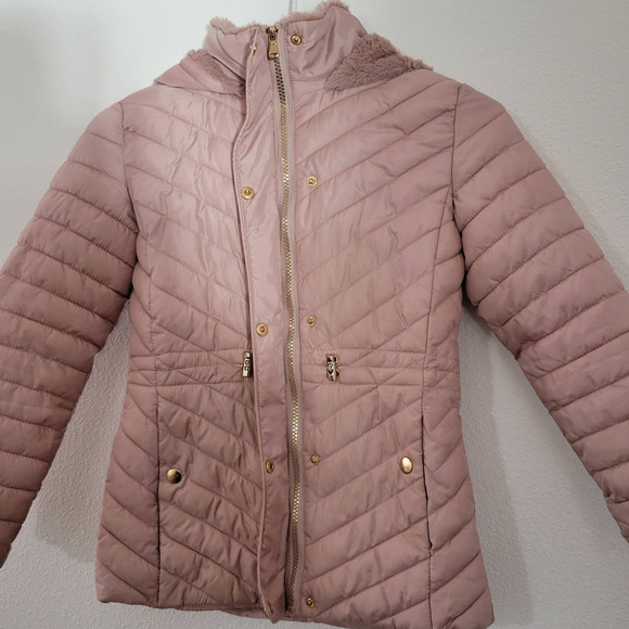 CI SONO Kids Girls size 8 Faux Fur Hooded Coat - Picture 3 of 9